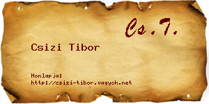 Csizi Tibor névjegykártya