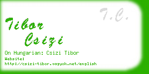 tibor csizi business card